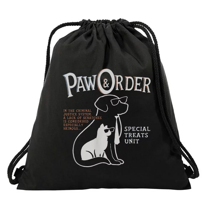 Paw And Order Special Feline Unit Pets Training Dog Cat Drawstring Bag