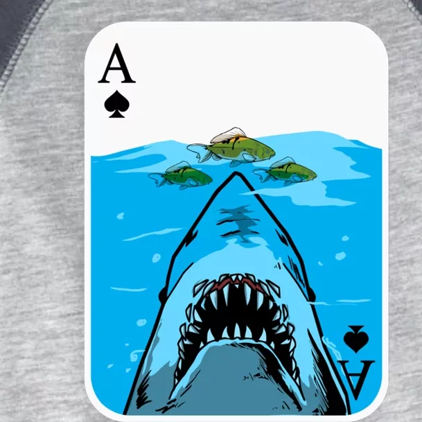 Poker Ace Of Spades Shark Hunting Fish Texas HoldEm Poker Cool Gift Toddler Fine Jersey T-Shirt