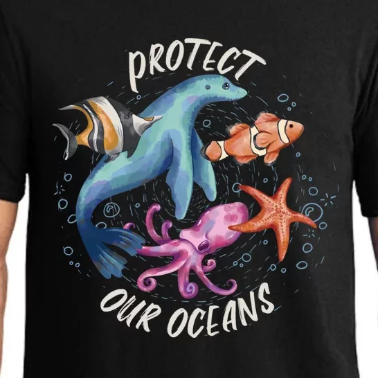 Protect All Our Oceans Natural Nature Environt Gift Pajama Set