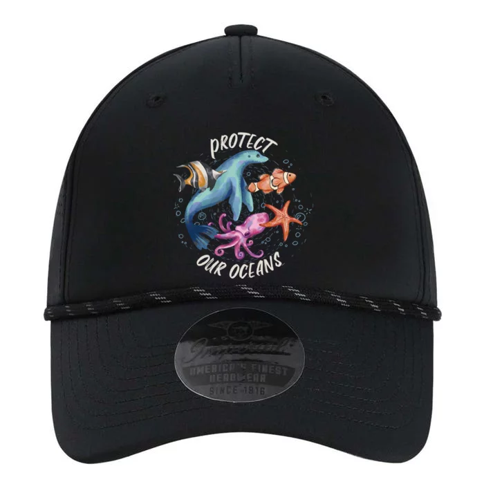 Protect All Our Oceans Natural Nature Environt Gift Performance The Dyno Cap