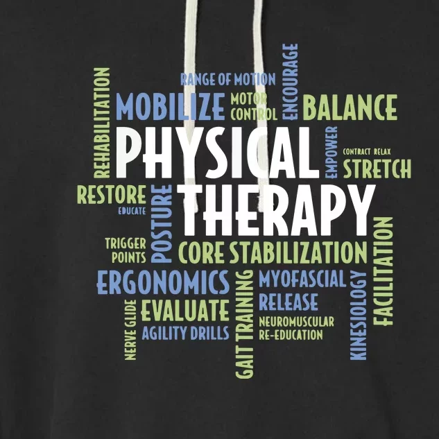 PTA And Physical Therapist PT Month Physical Therapy Garment-Dyed Fleece Hoodie