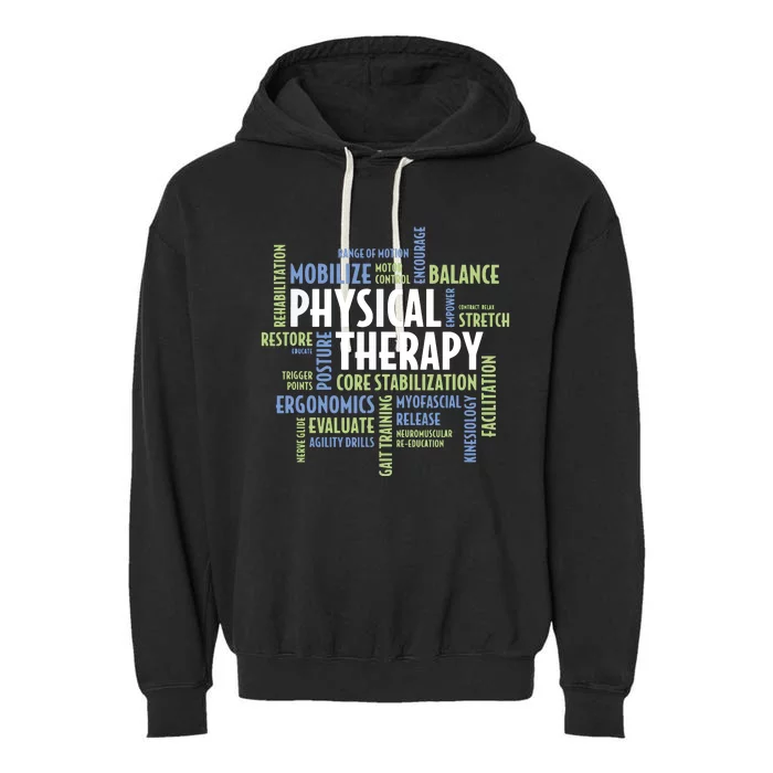 PTA And Physical Therapist PT Month Physical Therapy Garment-Dyed Fleece Hoodie