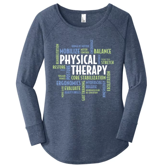 PTA And Physical Therapist PT Month Physical Therapy Women's Perfect Tri Tunic Long Sleeve Shirt