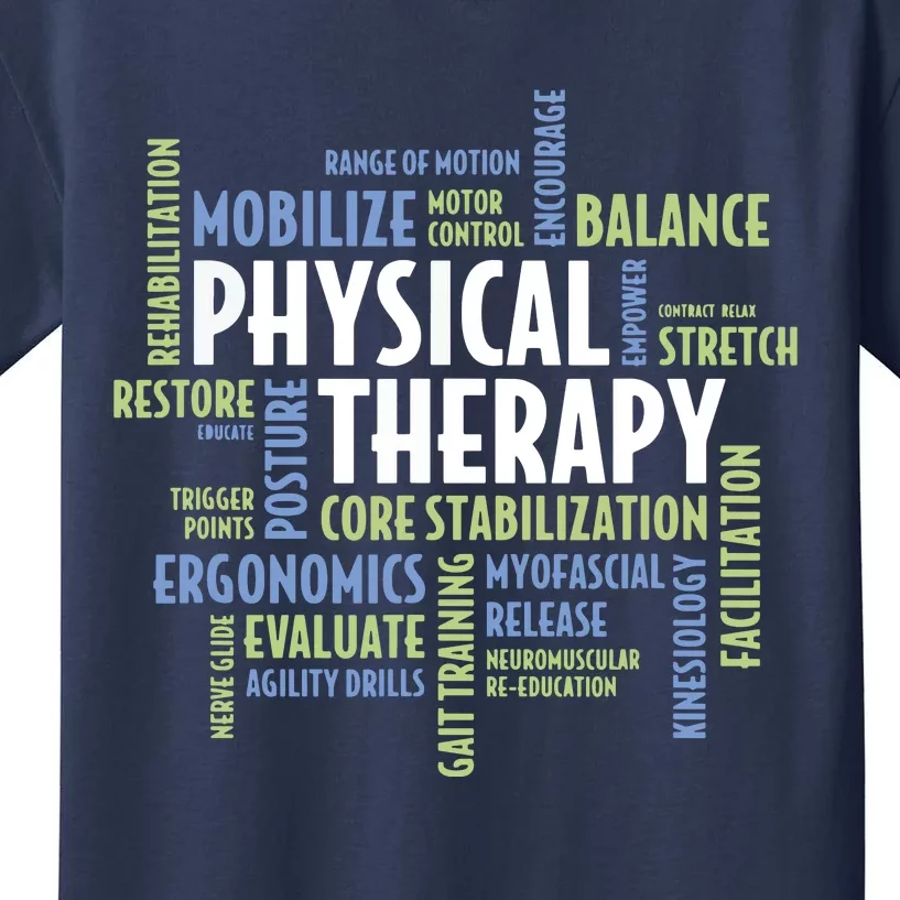 PTA And Physical Therapist PT Month Physical Therapy Kids T-Shirt