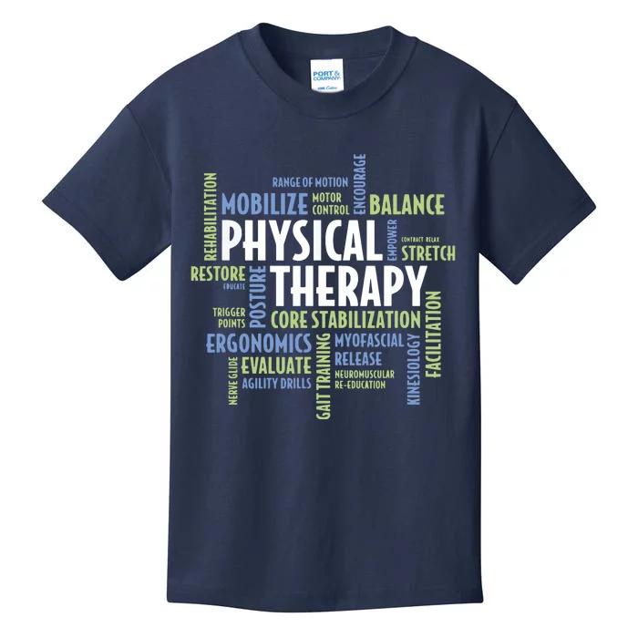 PTA And Physical Therapist PT Month Physical Therapy Kids T-Shirt