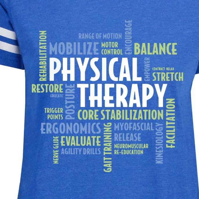 PTA And Physical Therapist PT Month Physical Therapy Enza Ladies Jersey Football T-Shirt