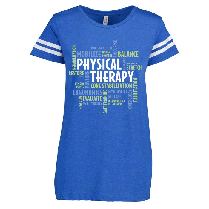 PTA And Physical Therapist PT Month Physical Therapy Enza Ladies Jersey Football T-Shirt