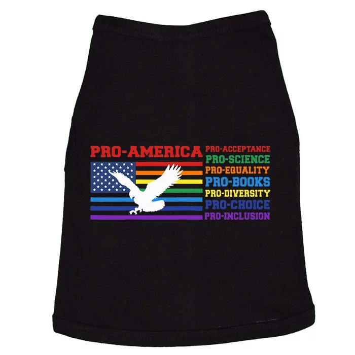 Pro America Pro Acceptance Pro Science Pro Equality Pro Book Doggie Tank