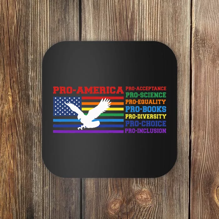 Pro America Pro Acceptance Pro Science Pro Equality Pro Book Coaster