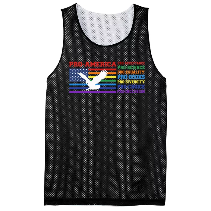 Pro America Pro Acceptance Pro Science Pro Equality Pro Book Mesh Reversible Basketball Jersey Tank