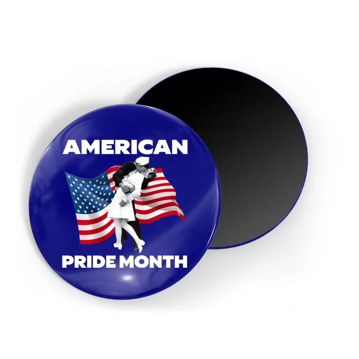 Patriotic American Pride Month Classic Wwii Soldier Kissing Nurse Magnet