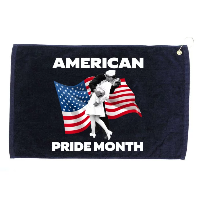 Patriotic American Pride Month Classic Wwii Soldier Kissing Nurse Grommeted Golf Towel