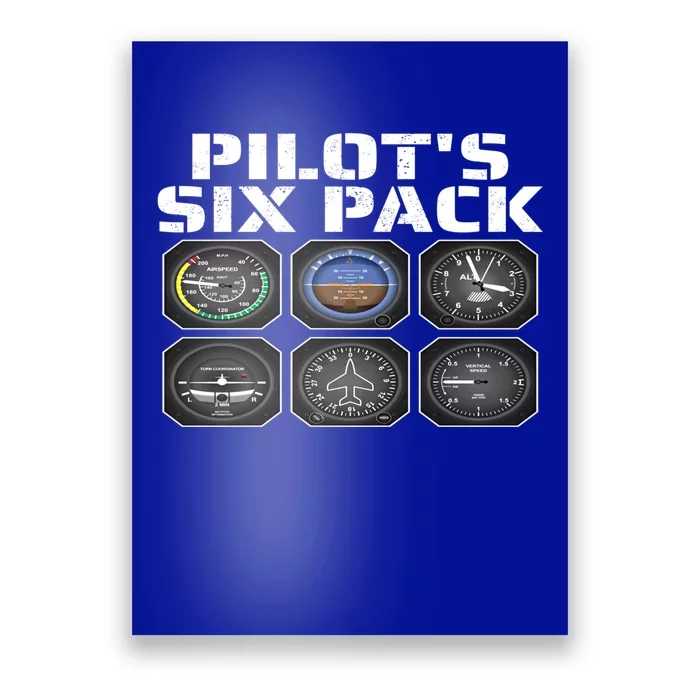 Pilot Aviation Pilots Six Pack Pilot Airplane Gift Poster