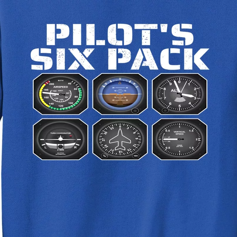 Pilot Aviation Pilots Six Pack Pilot Airplane Gift Tall Sweatshirt