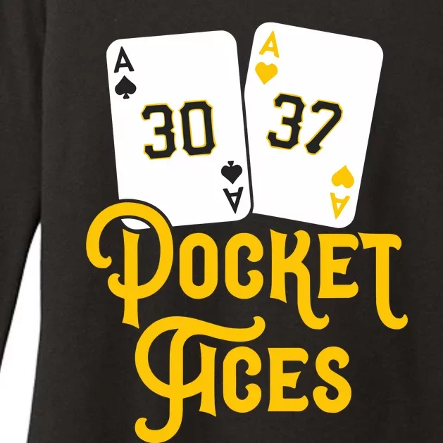 Pocket Aces Womens CVC Long Sleeve Shirt