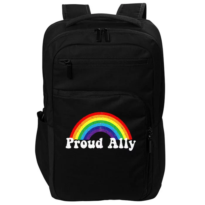 Proud Ally Pride G.A.Y Lgbt Day Month Parade Rainbow Impact Tech Backpack