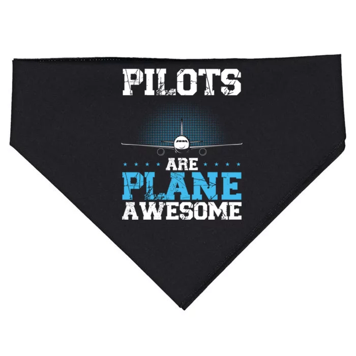 Pilots Are Plane Awesome Aviation Airline Pilot Long Sleeve USA-Made Doggie Bandana