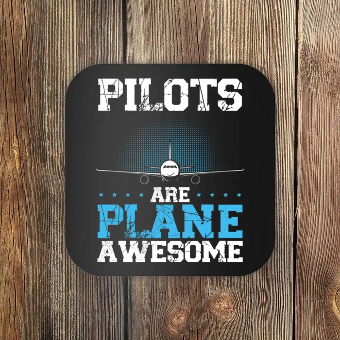 Pilots Are Plane Awesome Aviation Airline Pilot Long Sleeve Coaster