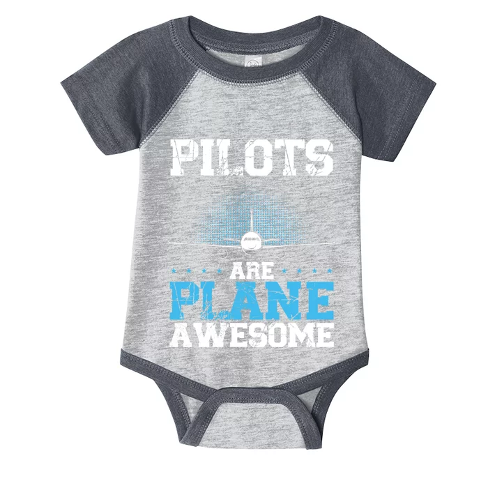 Pilots Are Plane Awesome Aviation Airline Pilot Long Sleeve Infant Baby Jersey Bodysuit