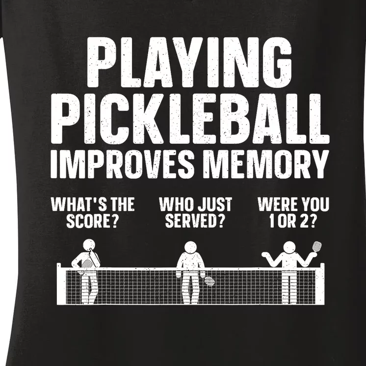 Pickleball Art Paddle Sport Pickleball Lover Women's V-Neck T-Shirt