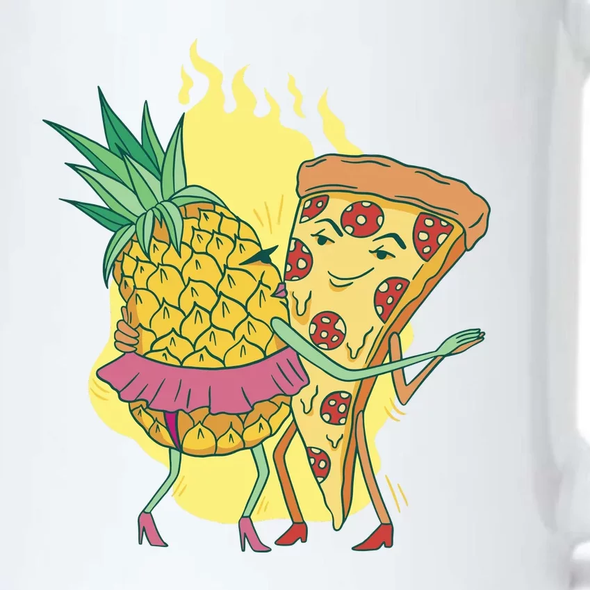 Pizza And Pineapple Dancing Black Color Changing Mug