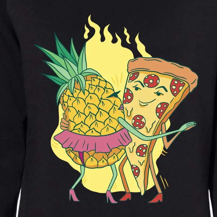 Pizza And Pineapple Dancing Womens California Wash Sweatshirt