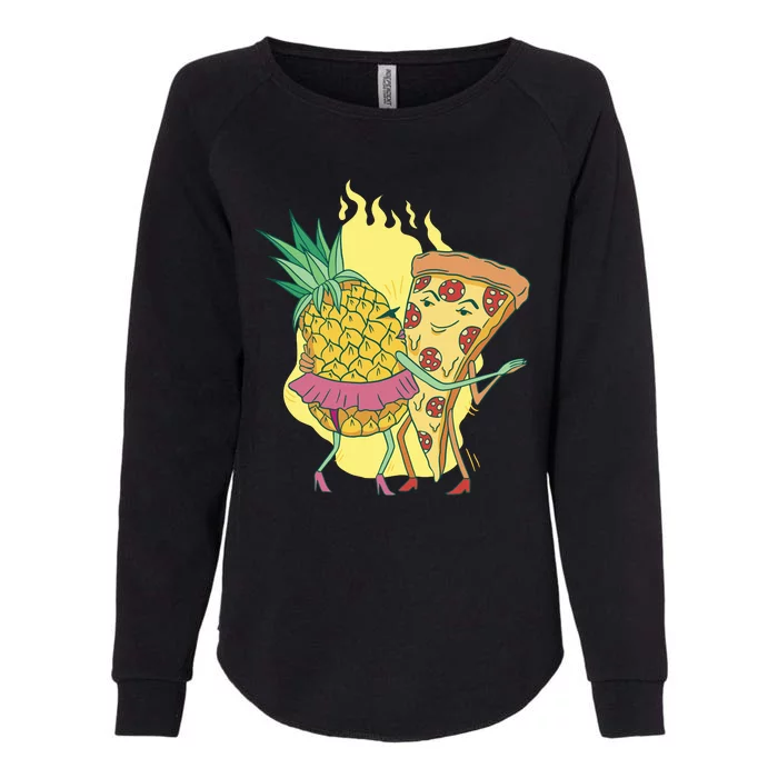 Pizza And Pineapple Dancing Womens California Wash Sweatshirt