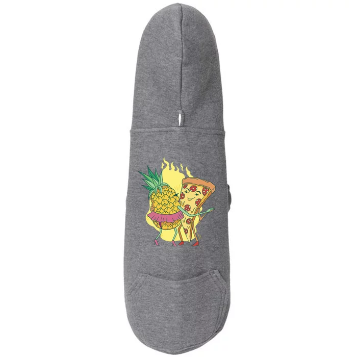 Pizza And Pineapple Dancing Doggie 3-End Fleece Hoodie