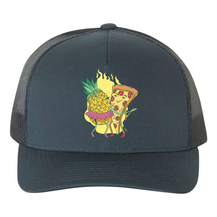 Pizza And Pineapple Dancing Yupoong Adult 5-Panel Trucker Hat