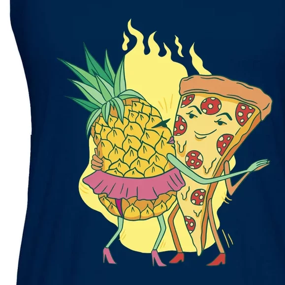 Pizza And Pineapple Dancing Ladies Essential Flowy Tank