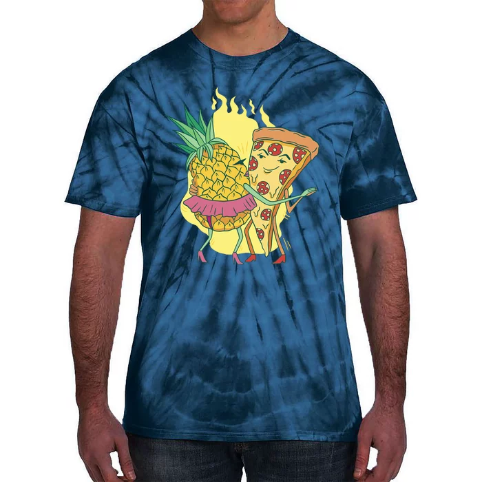 Pizza And Pineapple Dancing Tie-Dye T-Shirt