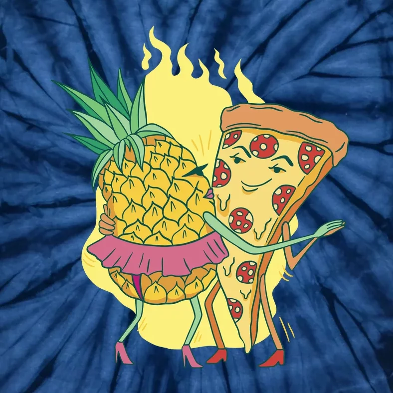 Pizza And Pineapple Dancing Tie-Dye T-Shirt