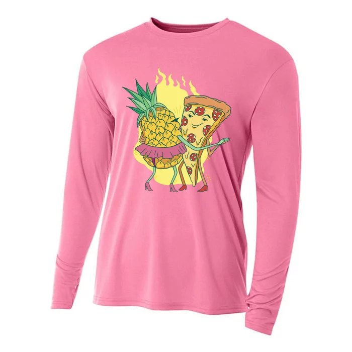 Pizza And Pineapple Dancing Cooling Performance Long Sleeve Crew