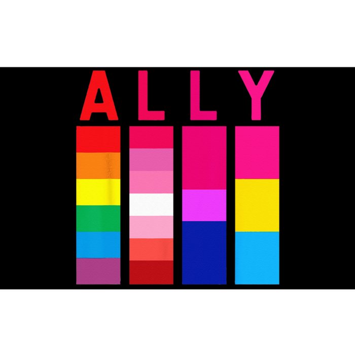 Proud Ally Pride Rainbow LGBT Ally Bumper Sticker