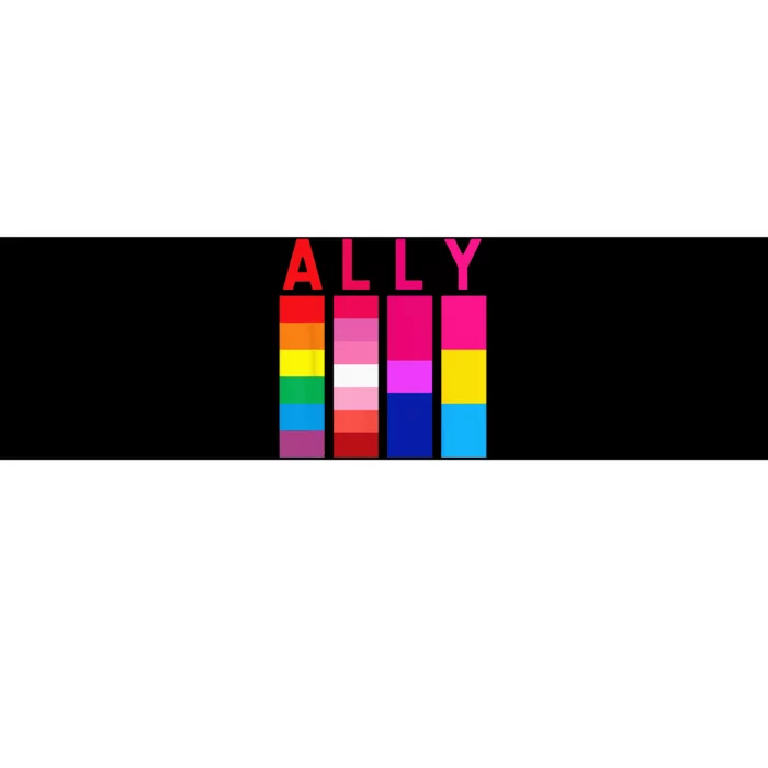 Proud Ally Pride Rainbow LGBT Ally Bumper Sticker