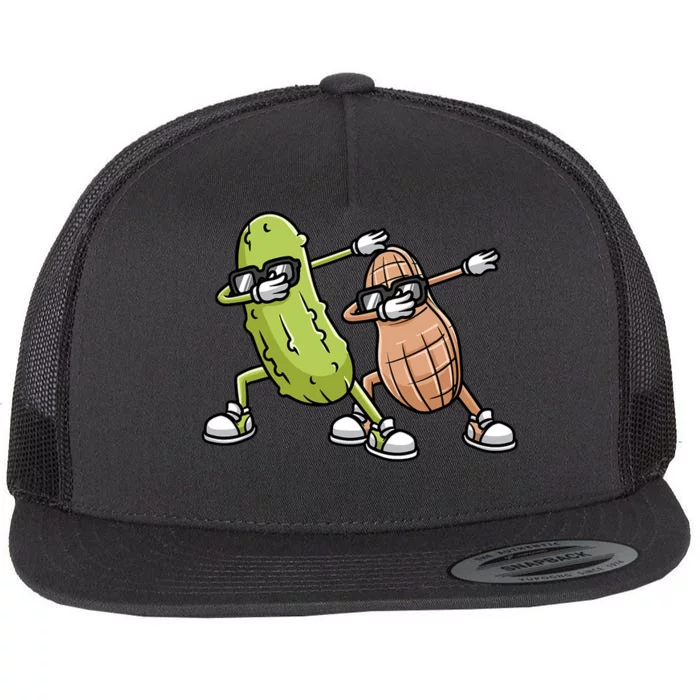 Peanut And Pickle Dabbing Peanut Butter Lover Flat Bill Trucker Hat