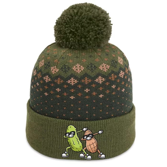 Peanut And Pickle Dabbing Peanut Butter Lover The Baniff Cuffed Pom Beanie