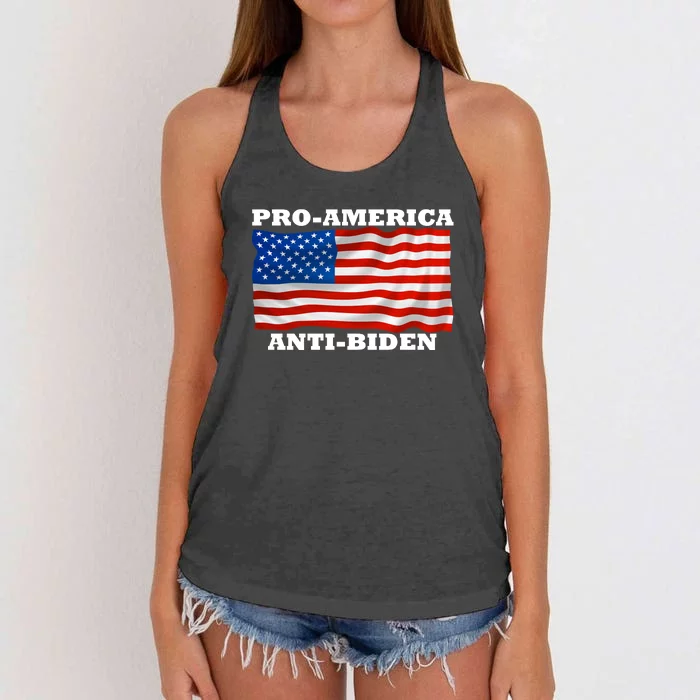 Pro-America Anti-Biden Women's Knotted Racerback Tank