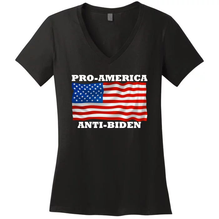 Pro-America Anti-Biden Women's V-Neck T-Shirt