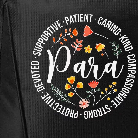 Paraprofessional Appreciation Para Parapro City Backpack