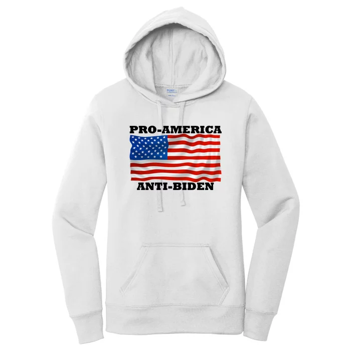 Pro America  Anti Biden , Pro America Anti Biden Women's Pullover Hoodie