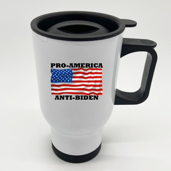 Pro America  Anti Biden , Pro America Anti Biden Front & Back Stainless Steel Travel Mug