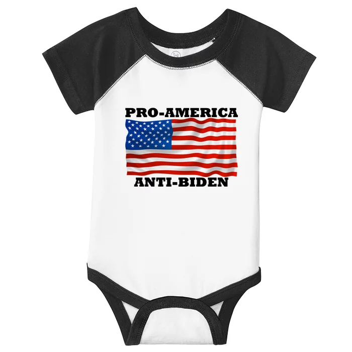 Pro America  Anti Biden , Pro America Anti Biden Infant Baby Jersey Bodysuit