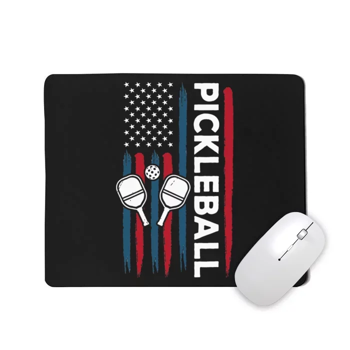 Patrioric American Pickleball Player Usa Flag 4th July Mousepad