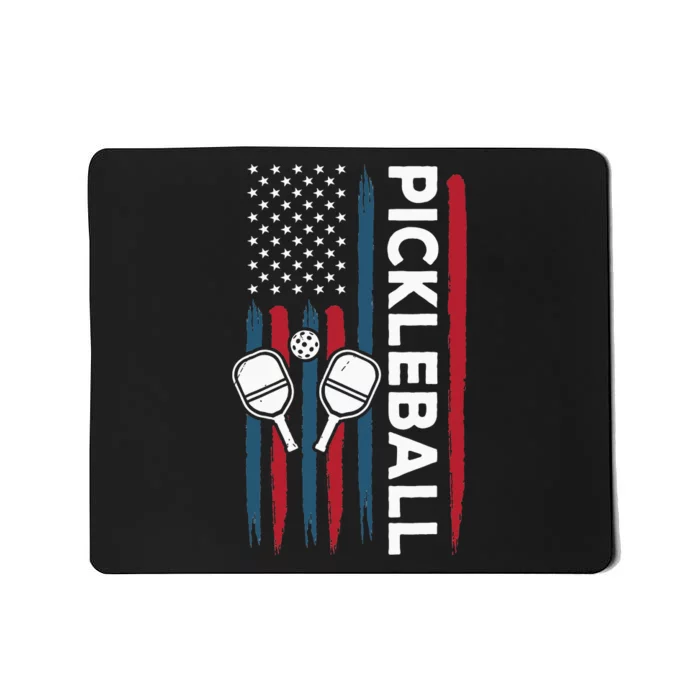 Patrioric American Pickleball Player Usa Flag 4th July Mousepad