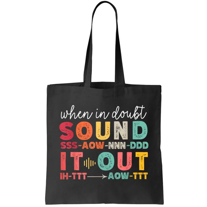 Phonemic Awareness Phonics Teacher Retro Science Of Reading Tote Bag