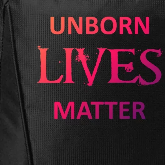 ProLife AntiAbortion Political Unborn Lives Matter Gift City Backpack