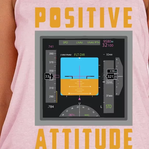 Positive Attitude Pilot Women's Knotted Racerback Tank