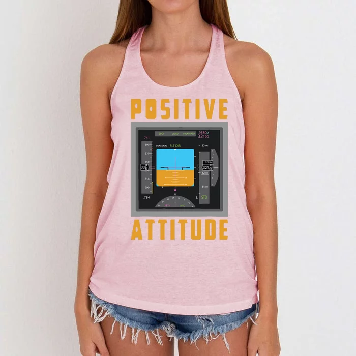 Positive Attitude Pilot Women's Knotted Racerback Tank