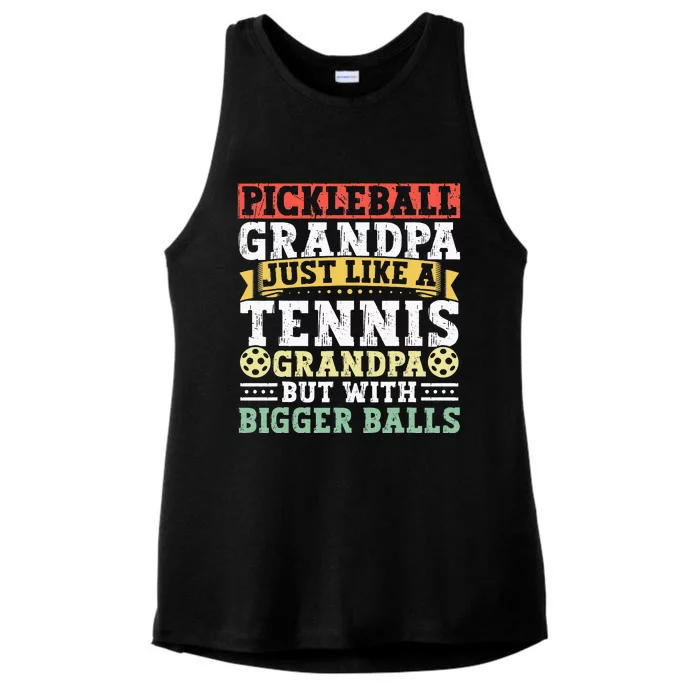 Pickleball Apparel Pickleball Player For Grandpa Ladies Tri-Blend Wicking Tank